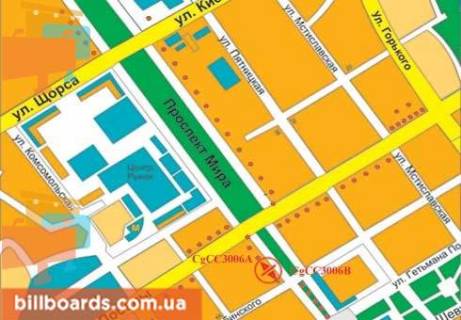 Бэклайт B в Чернигове Миру просп., 24 схема