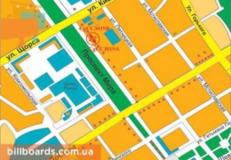 Бэклайт B в Чернигове Миру просп., 47 схема