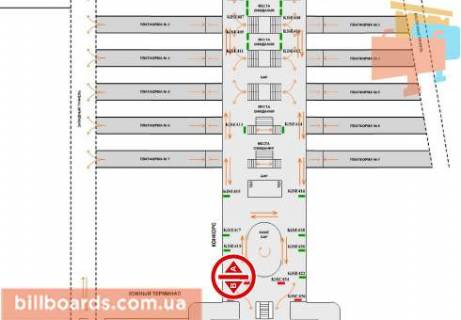 Нестандарт B в Киеве, 1x0.7  Конкорс (Южный терминал) схема