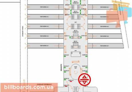 Нестандарт B в Киеве, 1x0.7  Конкорс (Южный терминал) схема