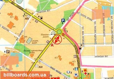 Билборд A в Луцке, 3x6  Соборности пр., 1 схема