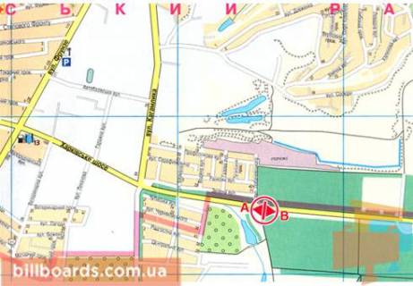Билборд B в Полтаве, 3x6  Харківське шосе схема