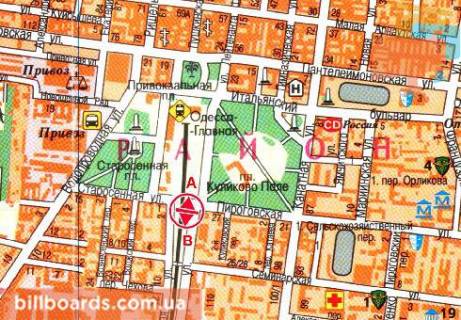 Призма A в Одессе, 3x6  Среднефонтанская ул. - Пироговская ул. - 22810 схема