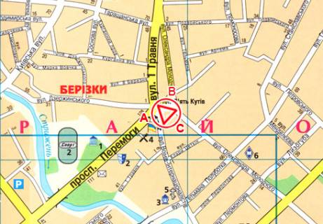 Билборд B в Чернигове Победы, пр., 139 схема