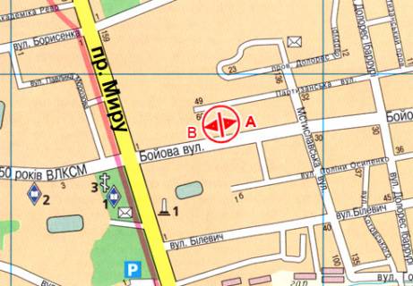 Билборд A в Чернигове, 3x6  Героїв Чорнобиля вул., 5, до центру схема