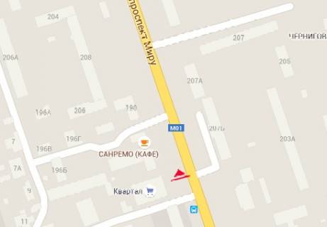 Білборд, Бігборд (Борд)  A у Чернігові, 3x4  Миру просп., 194 схема