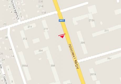 Білборд, Бігборд (Борд)  B у Чернігові, 3x6  Миру просп., 204а схема