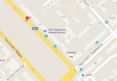 Бэклайт B в Чернигове Миру просп., 37 схема