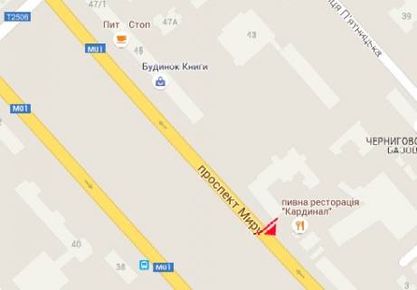 Бэклайт A в Чернигове Миру просп., 41 схема