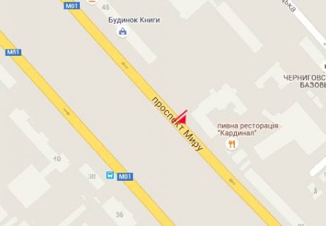 Бэклайт A в Чернигове Миру просп., 41 схема