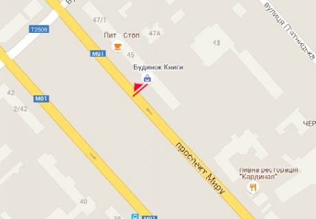 Беклайт B у Чернігові Миру просп., 45 схема