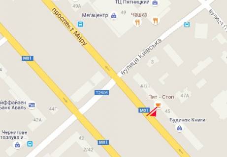 Бэклайт A в Чернигове Миру просп., 47 схема