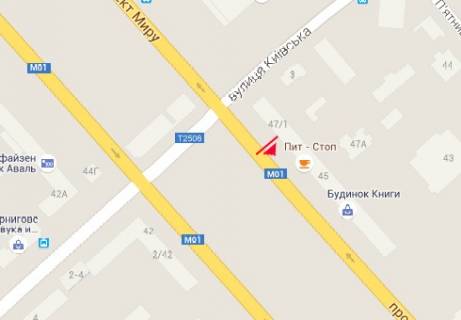 Бэклайт A в Чернигове Миру просп., 47 схема