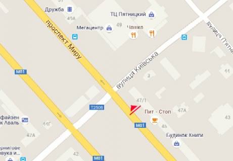 Бэклайт B в Чернигове Миру просп., 47 схема