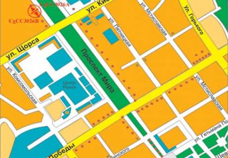 Бэклайт A в Чернигове Миру просп., 44 схема