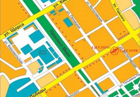 Бэклайт B в Чернигове Перемоги просп., 95 схема