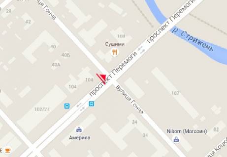 Бэклайт A в Чернигове Перемоги просп., 104 - Горького вул. схема