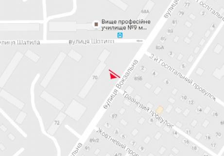 Билборд B в Кропивницкий (Кировоград), 3x6  Вокзальна вул. (Жовтневої Революції вул.), 70 схема