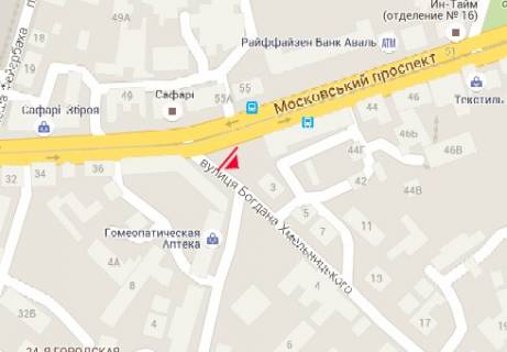 Сiтiлайт A у Харкові Московський пр. - Б. Хмельницького вул., 3 схема