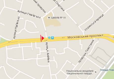 Бэклайт A в Харькове Героїв Харкова просп. (Московський просп.), 89 схема