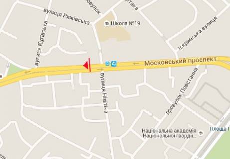 Бэклайт B в Харькове Героїв Харкова просп. (Московський просп.), 89 схема