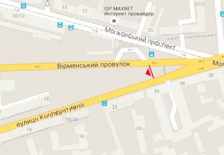 Скроллер B в Харькове, 2.32x3.14  Кооперативная ул. - Армянский пер. - 13976 схема