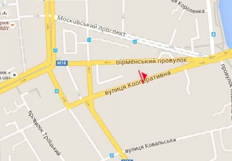 Скроллер A в Харькове, 2.32x3.14  Кооперативная ул., 20 (напротив) - 13981 схема