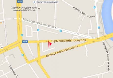 Скроллер A в Харькове, 2.32x3.14  Армянский пер. - Короленка пер. - 14017 схема