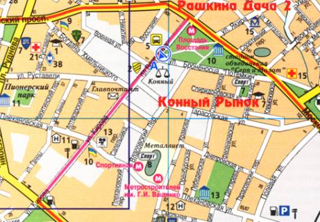 Скроллер A в Харькове, 2.32x3.14  Восстания пл. - Броненосца Потемкина ул. - 14074 схема