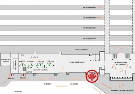 Бэклайт A в Харькове Привокзальна пл., 1 схема