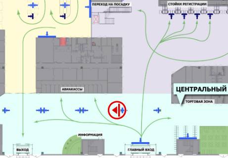 Нестандарт A в Киеве, 3x1.5  Центральный холл, 1 этаж (Терминал А) схема