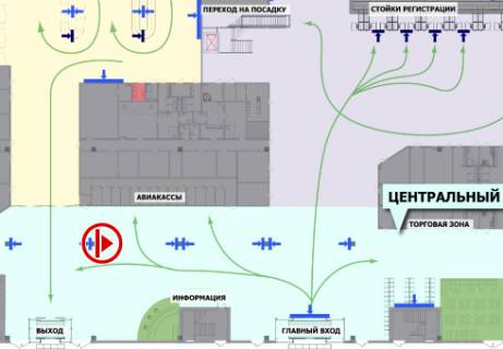 Нестандарт A в Киеве, 3x1.5  Центральный холл, 1 этаж (Терминал А) схема