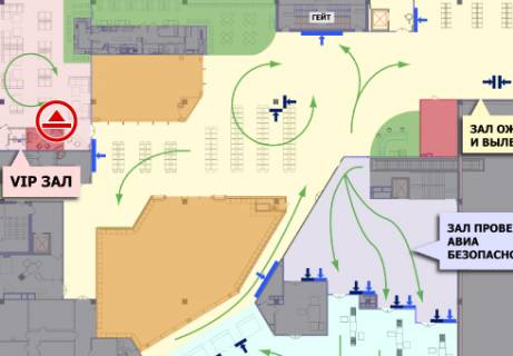 Нестандарт A в Киеве Бизнес-зал, 2 этаж (Терминал А) схема
