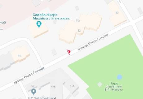 Бэклайт A в Киеве Олеся Гончара вул., 52 схема