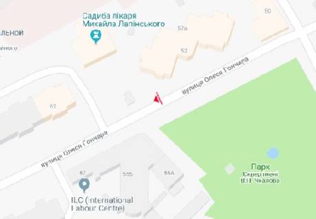 Бэклайт B в Киеве Олеся Гончара вул., 52 схема