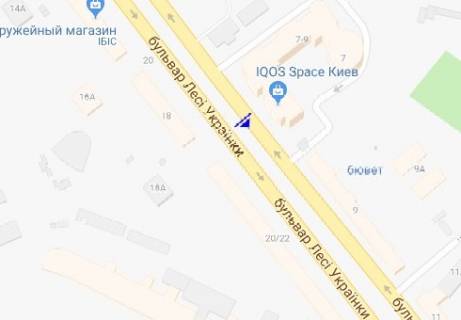 Сітіскролл A у Києві, 1.86x1.27   Лесі Українки б-р., 7б схема