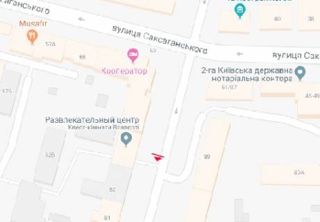 Бэклайт B в Киеве Володимирська вул., 80-53 схема