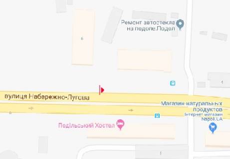 Бэклайт A в Киеве Набережно-Лугова вул., 6 схема