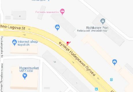 Бэклайт B в Киеве Набережно-Лугова вул., 3а схема