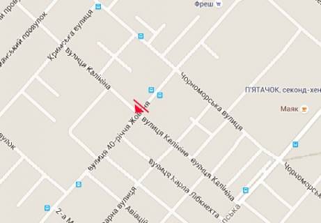 Билборд B в Херсоне, 3x6  Університетська вул. - Чорноморська вул. схема