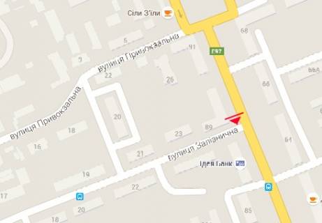 Бэклайт B в Херсоне Ушакова просп. - Залізнична вул. схема