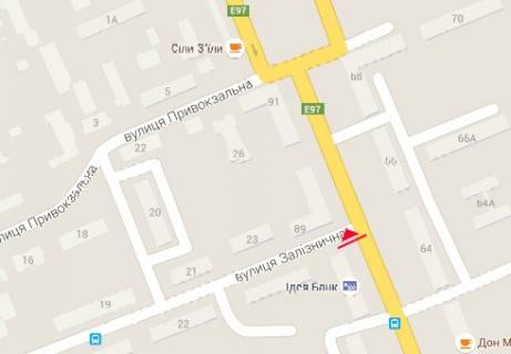 Скроллер A в Херсоне, 2.32x3.14  Ушакова пр. - Железнодорожная ул. - 37178 схема