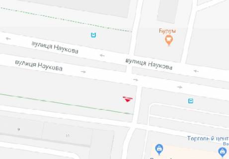 Билборд B в Львове, 3x6  Наукова вул. схема