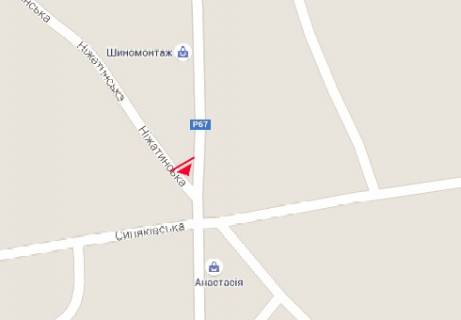 Билборд A в Нежине Незалежності вул. – Ніжатинська вул. схема