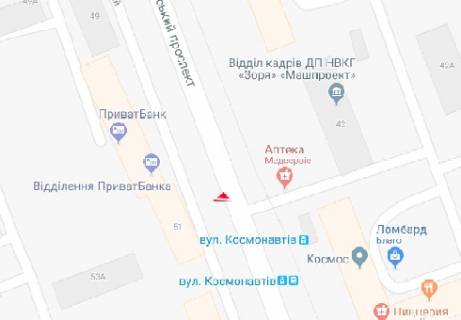 Бэклайт A в Николаеве, 2.3x3.14  Богоявленський просп. (Жовтневий просп.), 55 схема