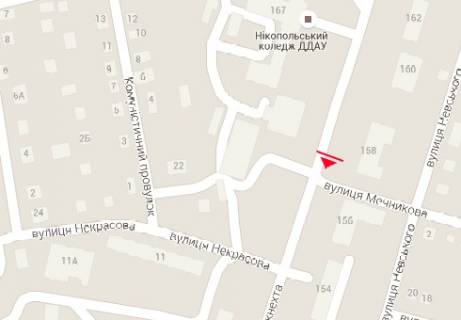 Білборд, Бігборд (Борд)  B у Нікополі Карла Лібкнехта вул., 163 схема