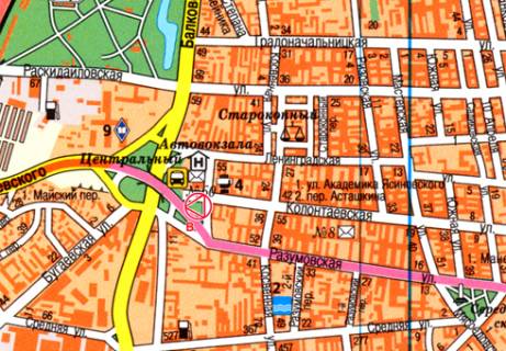 Билборд B в Одессе, 3x6  Колонтаєвська вул., 71 схема