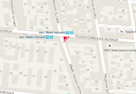 Билборд A в Одессе, 3x6  Колонтаєвська вул. - Мастерська вул., 39 схема