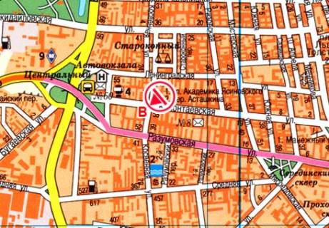 Билборд B в Одессе, 3x6  Колонтаєвська вул. - Косвенна вул., 29/3 схема