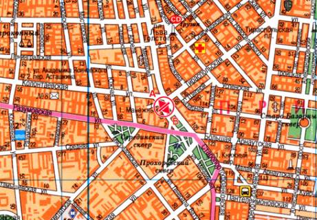 Билборд B в Одессе, 3x6  Мечнікова вул., 86 - Розумовська вул. схема